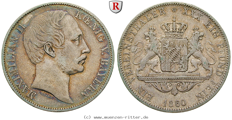 Klicken Sie auf das Bild um es auf Ihrem Rechner zu speichern bayern-maximilian-ii-vereinstaler/29328.jpg