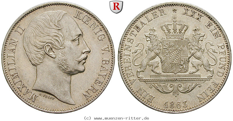 Klicken Sie auf das Bild um es auf Ihrem Rechner zu speichern bayern-maximilian-ii-vereinstaler/51014.jpg