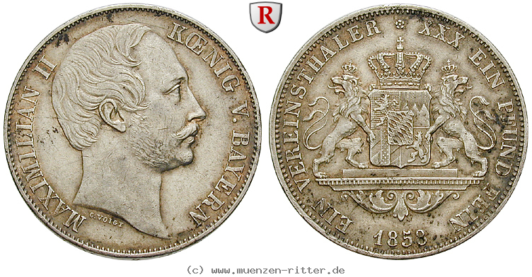 Klicken Sie auf das Bild um es auf Ihrem Rechner zu speichern bayern-maximilian-ii-vereinstaler/79913.jpg