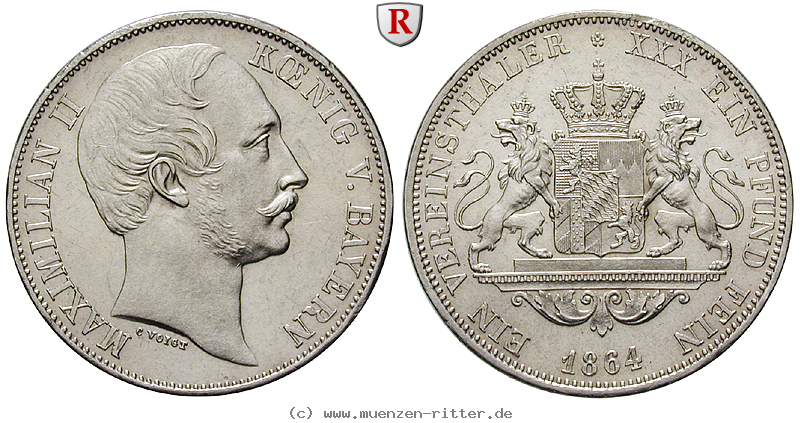 Klicken Sie auf das Bild um es auf Ihrem Rechner zu speichern bayern-maximilian-ii-vereinstaler/85046.jpg