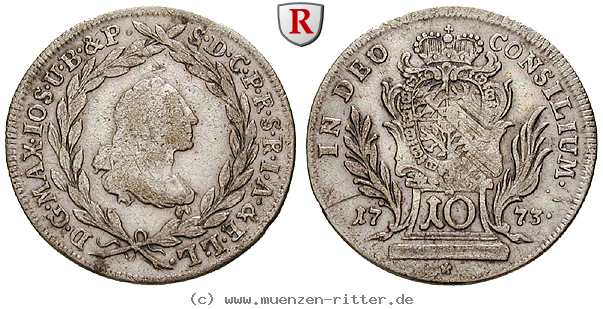 Klicken Sie auf das Bild um es auf Ihrem Rechner zu speichern bayern-maximilian-iii-joseph-10-kreuzer/18375.jpg
