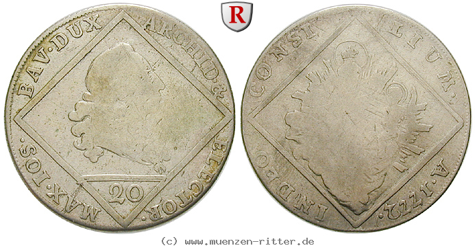 Klicken Sie auf das Bild um es auf Ihrem Rechner zu speichern bayern-maximilian-iii-joseph-20-kreuzer/36259.jpg