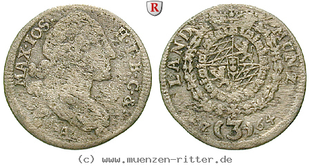 Klicken Sie auf das Bild um es auf Ihrem Rechner zu speichern bayern-maximilian-iii-joseph-3-kreuzer/34597.jpg
