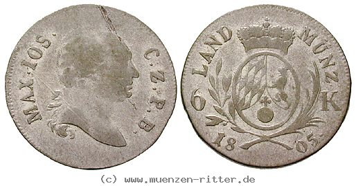 Klicken Sie auf das Bild um es auf Ihrem Rechner zu speichern bayern-maximilian-iv-joseph-6-kreuzer/eadt2261.jpg