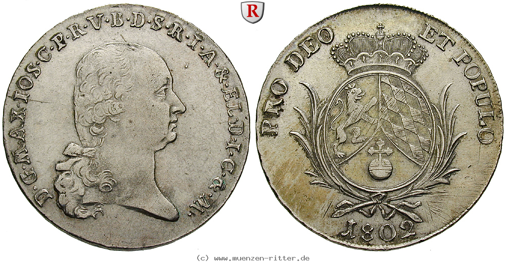 Klicken Sie auf das Bild um es auf Ihrem Rechner zu speichern bayern-maximilian-iv-joseph-konventionstaler/60714.jpg