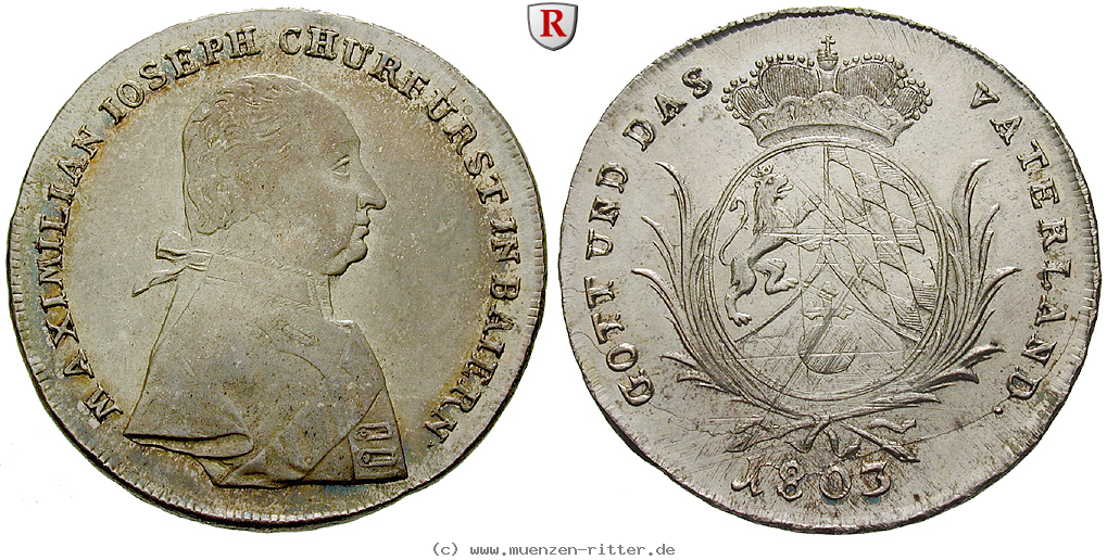 Klicken Sie auf das Bild um es auf Ihrem Rechner zu speichern bayern-maximilian-iv-joseph-konventionstaler/92192.jpg