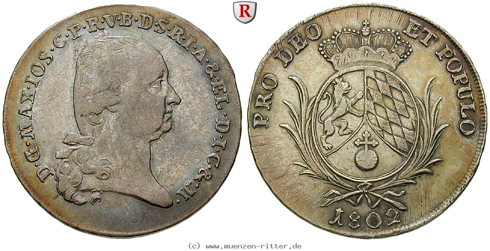 Klicken Sie auf das Bild um es auf Ihrem Rechner zu speichern bayern-maximilian-iv-joseph-konventionstaler/93232.jpg