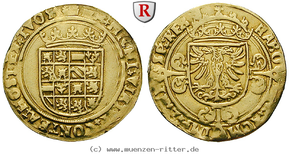 Klicken Sie auf das Bild um es auf Ihrem Rechner zu speichern belgien-karl-v--karl-i-von-spanien-1-2-real-d-or/87457.jpg