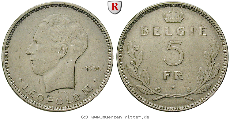 Klicken Sie auf das Bild um es auf Ihrem Rechner zu speichern belgien-leopold-iii-5-francs/ag19899.jpg