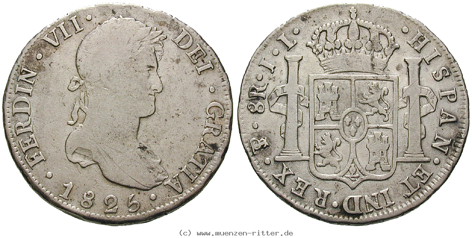 Klicken Sie auf das Bild um es auf Ihrem Rechner zu speichern bolivien-ferdinand-vii-8-reales/13250.jpg