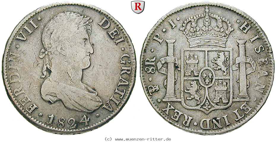 Klicken Sie auf das Bild um es auf Ihrem Rechner zu speichern bolivien-ferdinand-vii-8-reales/92870.jpg
