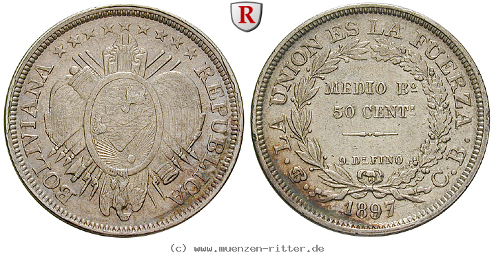 Klicken Sie auf das Bild um es auf Ihrem Rechner zu speichern bolivien-republik-50-centavos/82708.jpg