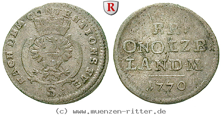 Klicken Sie auf das Bild um es auf Ihrem Rechner zu speichern brandenburg-in-franken-christian-friedrich-karl-alexander-2-1-2-kreuzer/34636.jpg