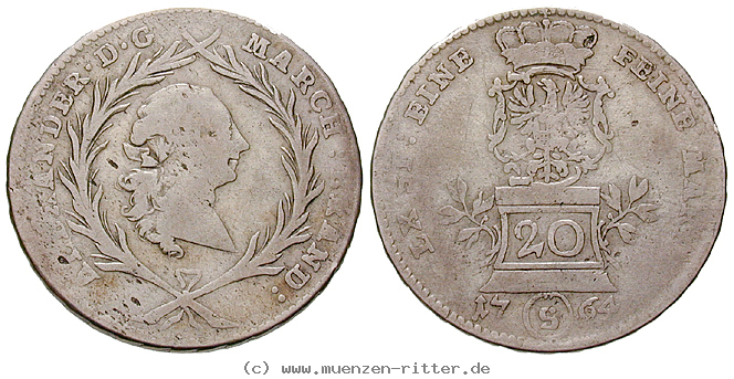 Klicken Sie auf das Bild um es auf Ihrem Rechner zu speichern brandenburg-in-franken-christian-friedrich-karl-alexander-20-kreuzer/eadt8033.jpg
