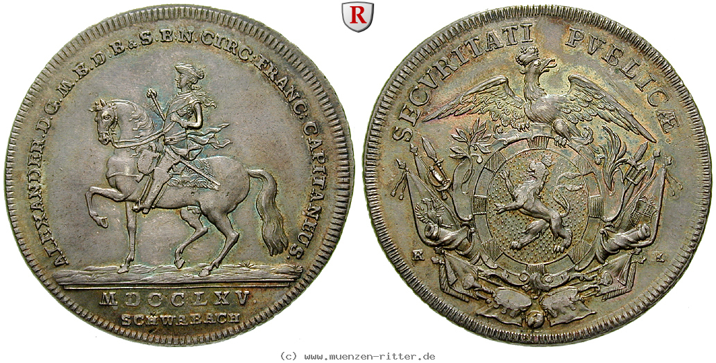 Klicken Sie auf das Bild um es auf Ihrem Rechner zu speichern brandenburg-in-franken-christian-friedrich-karl-alexander-konventionstaler/98373.jpg