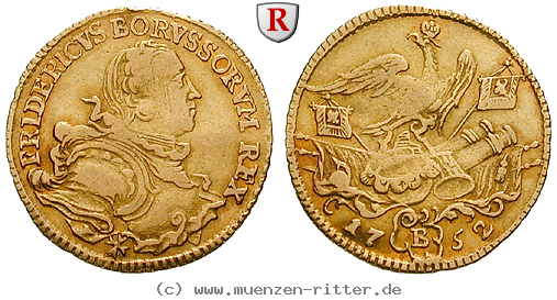 Klicken Sie auf das Bild um es auf Ihrem Rechner zu speichern brandenburg-preussen-friedrich-ii-1-2-friedrichs-d-or/31268.jpg
