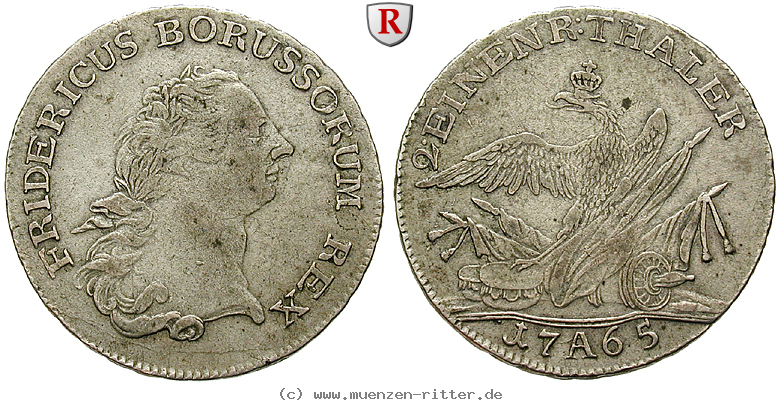 Klicken Sie auf das Bild um es auf Ihrem Rechner zu speichern brandenburg-preussen-friedrich-ii-1-2-reichstaler/101943.jpg