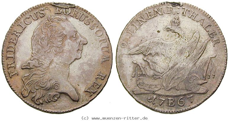 Klicken Sie auf das Bild um es auf Ihrem Rechner zu speichern brandenburg-preussen-friedrich-ii-1-2-reichstaler/27833.jpg
