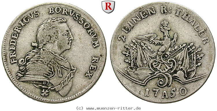 Klicken Sie auf das Bild um es auf Ihrem Rechner zu speichern brandenburg-preussen-friedrich-ii-1-2-reichstaler/34591.jpg