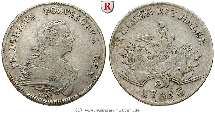 Klicken Sie auf das Bild um es auf Ihrem Rechner zu speichern brandenburg-preussen-friedrich-ii-1-2-reichstaler/39734.jpg