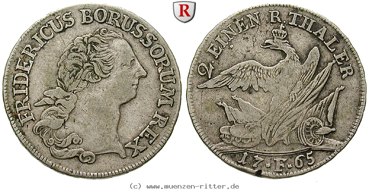 Klicken Sie auf das Bild um es auf Ihrem Rechner zu speichern brandenburg-preussen-friedrich-ii-1-2-reichstaler/62822.jpg
