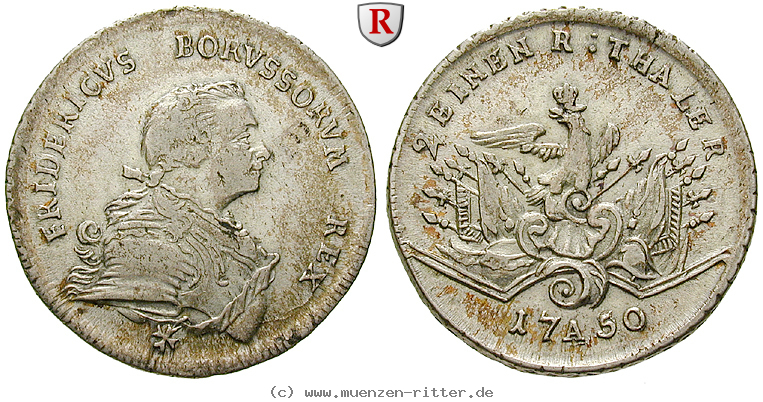 Klicken Sie auf das Bild um es auf Ihrem Rechner zu speichern brandenburg-preussen-friedrich-ii-1-2-reichstaler/63885.jpg