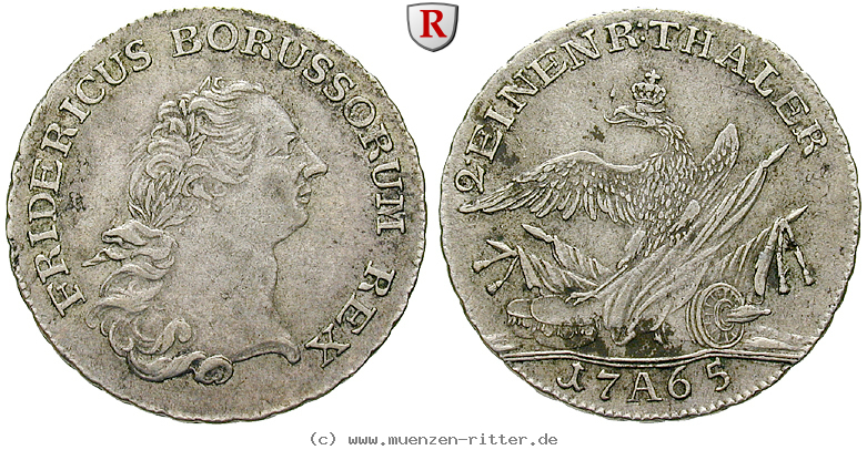 Klicken Sie auf das Bild um es auf Ihrem Rechner zu speichern brandenburg-preussen-friedrich-ii-1-2-reichstaler/69002.jpg