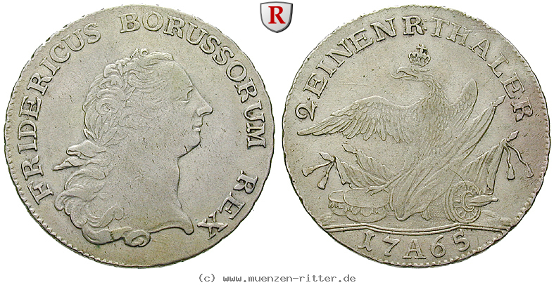 Klicken Sie auf das Bild um es auf Ihrem Rechner zu speichern brandenburg-preussen-friedrich-ii-1-2-reichstaler/69012.jpg