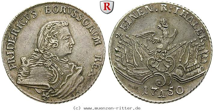Klicken Sie auf das Bild um es auf Ihrem Rechner zu speichern brandenburg-preussen-friedrich-ii-1-2-reichstaler/95583.jpg
