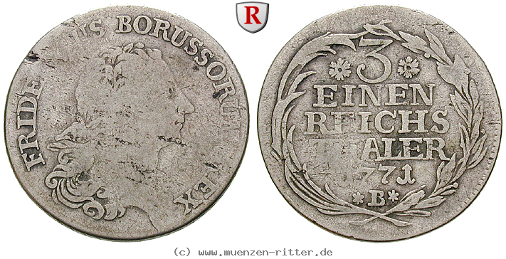 Klicken Sie auf das Bild um es auf Ihrem Rechner zu speichern brandenburg-preussen-friedrich-ii-1-3-reichstaler/18051.jpg