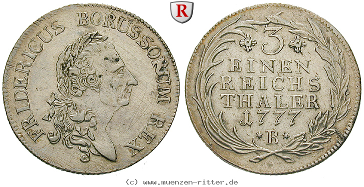 Klicken Sie auf das Bild um es auf Ihrem Rechner zu speichern brandenburg-preussen-friedrich-ii-1-3-taler/58226.jpg