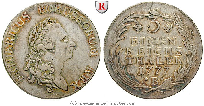 Klicken Sie auf das Bild um es auf Ihrem Rechner zu speichern brandenburg-preussen-friedrich-ii-1-3-taler/89657.jpg