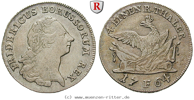 Klicken Sie auf das Bild um es auf Ihrem Rechner zu speichern brandenburg-preussen-friedrich-ii-1-4-reichstaler/69018.jpg