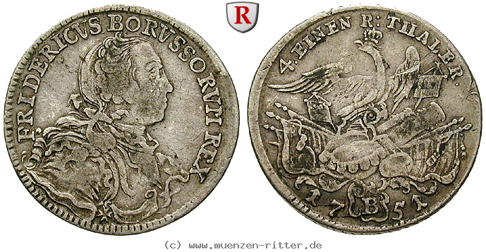 Klicken Sie auf das Bild um es auf Ihrem Rechner zu speichern brandenburg-preussen-friedrich-ii-1-4-taler/62819.jpg