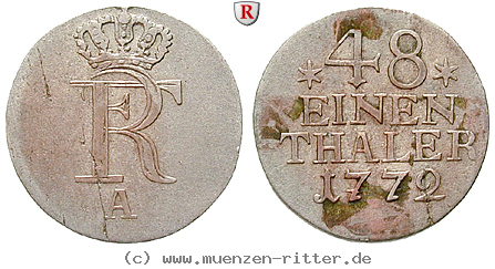 Klicken Sie auf das Bild um es auf Ihrem Rechner zu speichern brandenburg-preussen-friedrich-ii-1-48-taler/14693.jpg