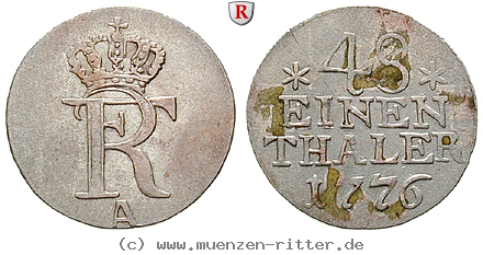 Klicken Sie auf das Bild um es auf Ihrem Rechner zu speichern brandenburg-preussen-friedrich-ii-1-48-taler/14697.jpg
