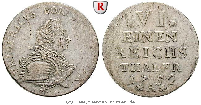 Klicken Sie auf das Bild um es auf Ihrem Rechner zu speichern brandenburg-preussen-friedrich-ii-1-6-reichstaler/81659.jpg