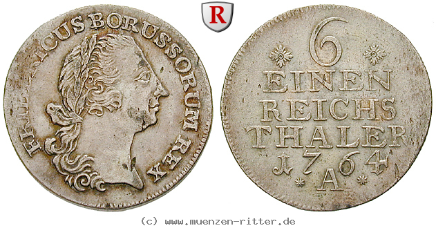 Klicken Sie auf das Bild um es auf Ihrem Rechner zu speichern brandenburg-preussen-friedrich-ii-1-6-taler/54480.jpg