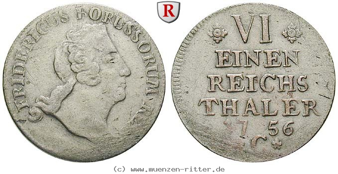 Klicken Sie auf das Bild um es auf Ihrem Rechner zu speichern brandenburg-preussen-friedrich-ii-1-6-taler/81652.jpg