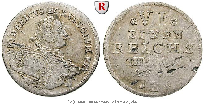 Klicken Sie auf das Bild um es auf Ihrem Rechner zu speichern brandenburg-preussen-friedrich-ii-1-6-taler/81658.jpg