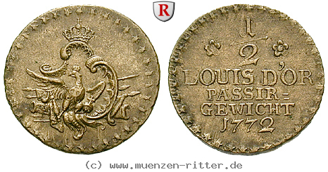 Klicken Sie auf das Bild um es auf Ihrem Rechner zu speichern brandenburg-preussen-friedrich-ii-passiergewicht-fuer-1-2-louis-d-or/53884.jpg