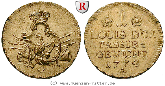 Klicken Sie auf das Bild um es auf Ihrem Rechner zu speichern brandenburg-preussen-friedrich-ii-passiergewicht-fuer-1-louis-d-or/53879.jpg