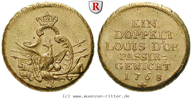 Klicken Sie auf das Bild um es auf Ihrem Rechner zu speichern brandenburg-preussen-friedrich-ii-passiergewicht-fuer-2-louis-d-or/53870.jpg