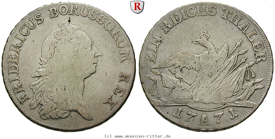 Klicken Sie auf das Bild um es auf Ihrem Rechner zu speichern brandenburg-preussen-friedrich-ii-reichstaler/100301.jpg
