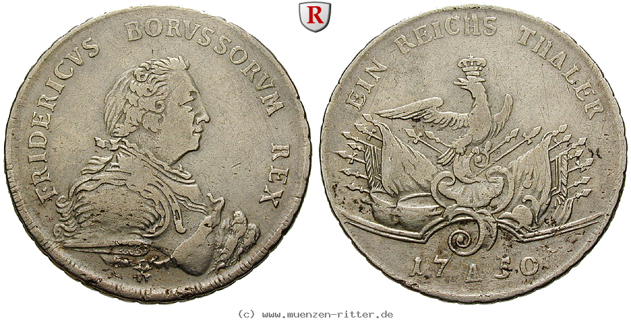 Klicken Sie auf das Bild um es auf Ihrem Rechner zu speichern brandenburg-preussen-friedrich-ii-reichstaler/101732.jpg