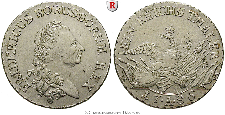 Klicken Sie auf das Bild um es auf Ihrem Rechner zu speichern brandenburg-preussen-friedrich-ii-reichstaler/101736.jpg