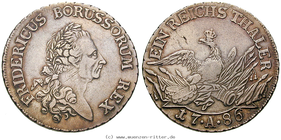 Klicken Sie auf das Bild um es auf Ihrem Rechner zu speichern brandenburg-preussen-friedrich-ii-reichstaler/11743.jpg