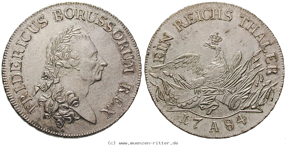 Klicken Sie auf das Bild um es auf Ihrem Rechner zu speichern brandenburg-preussen-friedrich-ii-reichstaler/11744.jpg