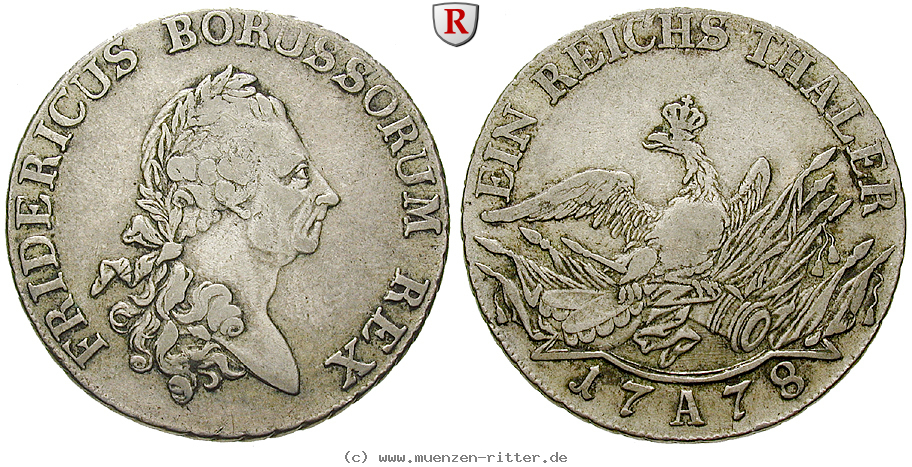 Klicken Sie auf das Bild um es auf Ihrem Rechner zu speichern brandenburg-preussen-friedrich-ii-reichstaler/26907.jpg
