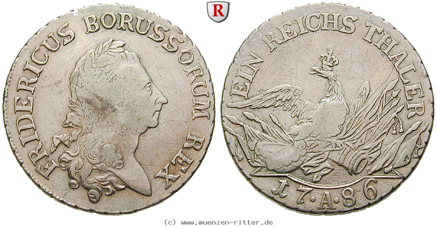 Klicken Sie auf das Bild um es auf Ihrem Rechner zu speichern brandenburg-preussen-friedrich-ii-reichstaler/27439.jpg